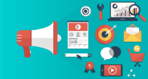 High-quality abstract digital marketing image or a creative tech collage