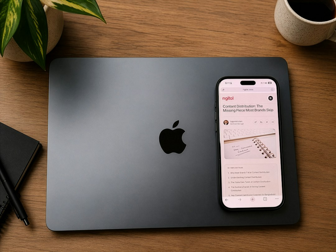 Smartphone and laptop on a desk illustrating mobile-first digital marketing