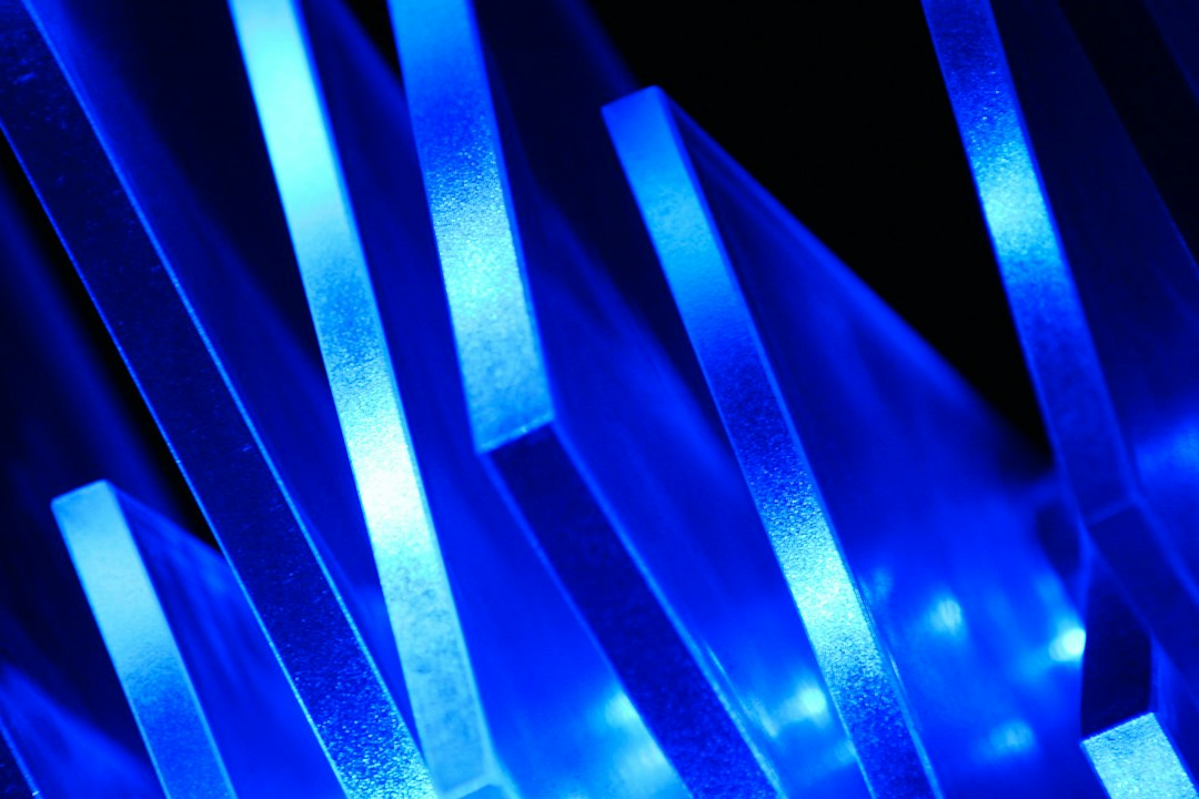 Abstract light trails representing search advertising reach and momentum