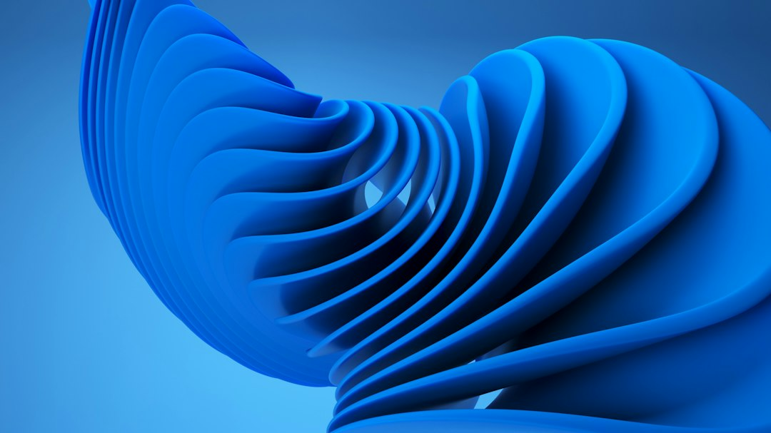 Abstract blue curved geometric forms illustrating ecommerce marketing strategy