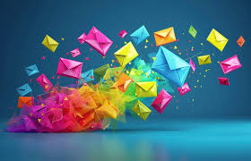 Creative abstract email marketing concept